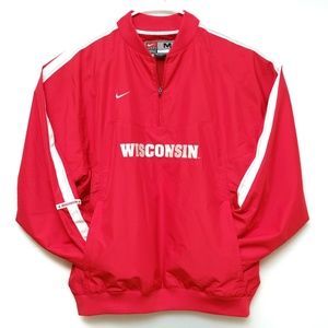 Vintage Nike Half Zip Windbreaker Medium RED